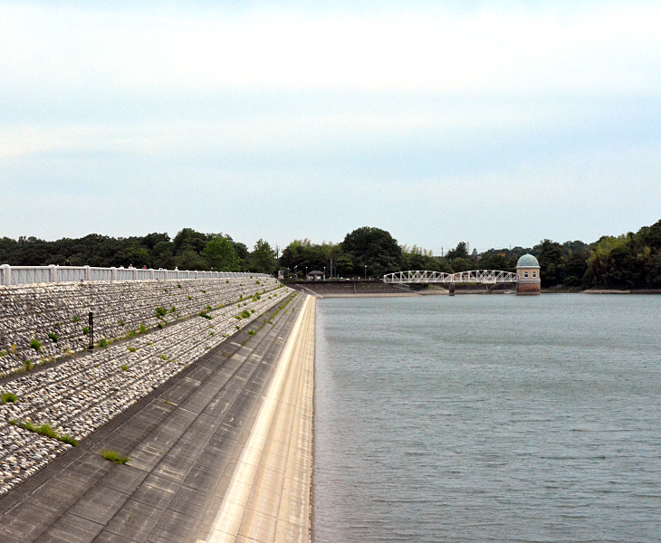 都立狭山公園堤体と取水塔