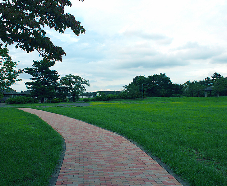 狭山湖堤防南、管理事務所付近